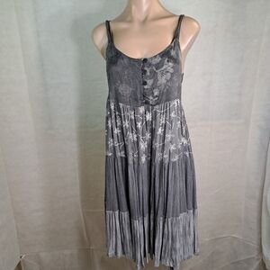 RED'S Threads's Gray & White Sleeveless Warm Weather Dress Women's Size Small